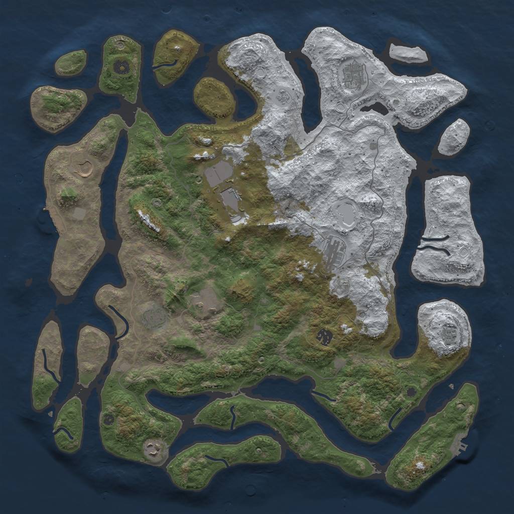 Rust Map: Procedural Map, Size: 4800, Seed: 507565017, 18 Monuments