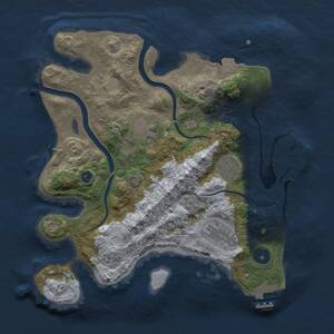 Thumbnail Rust Map: Procedural Map, Size: 3000, Seed: 120, 8 Monuments