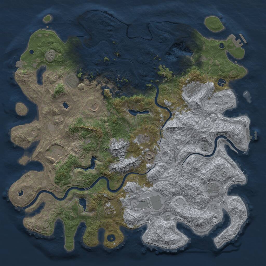 Rust Map: Procedural Map, Size: 5000, Seed: 20220211, 17 Monuments