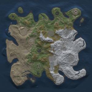 Thumbnail Rust Map: Procedural Map, Size: 3500, Seed: 818001, 19 Monuments