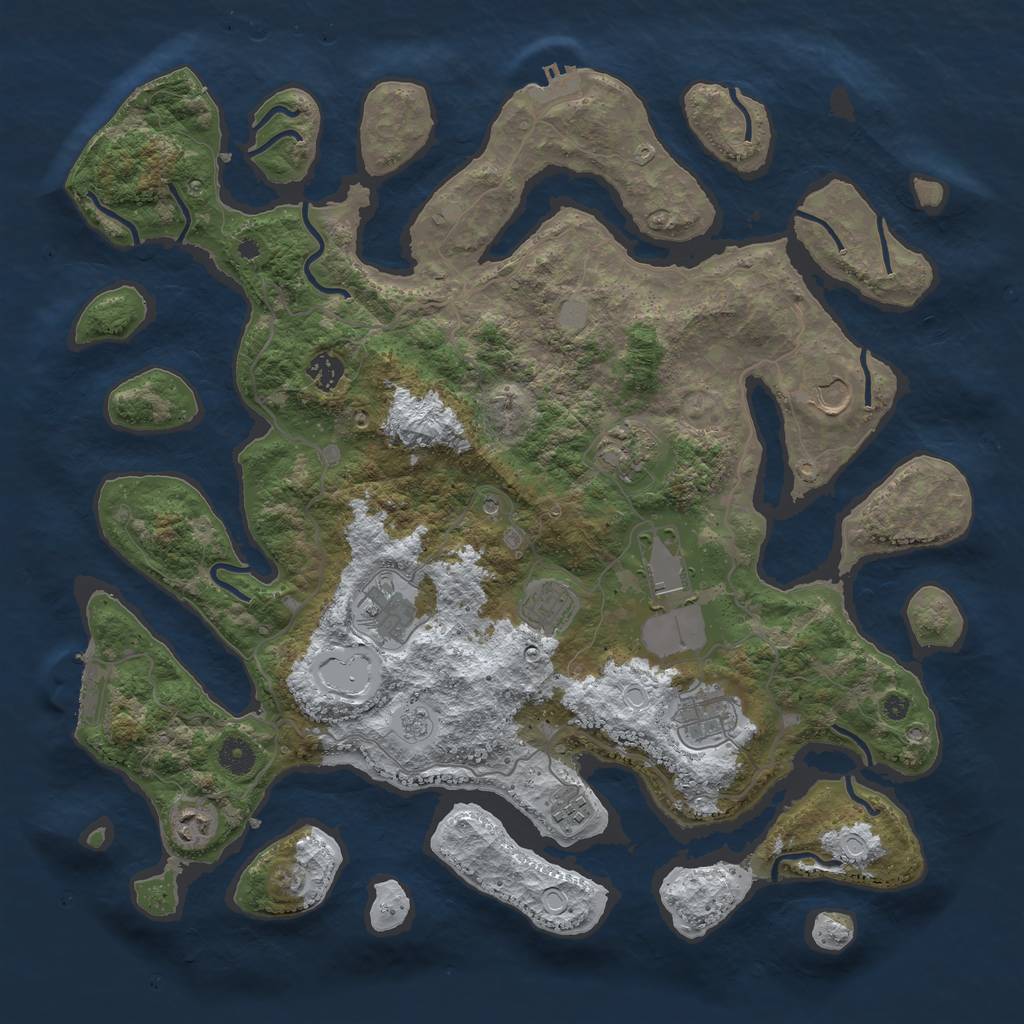 Rust Map: Procedural Map, Size: 4250, Seed: 14947, 18 Monuments