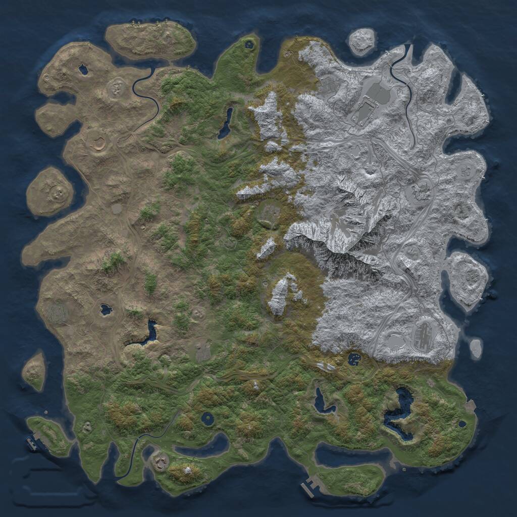 Rust Map: Procedural Map, Size: 6000, Seed: 1770019225, 17 Monuments
