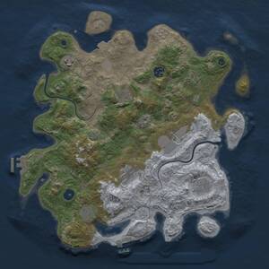 Thumbnail Rust Map: Procedural Map, Size: 3750, Seed: 13, 15 Monuments
