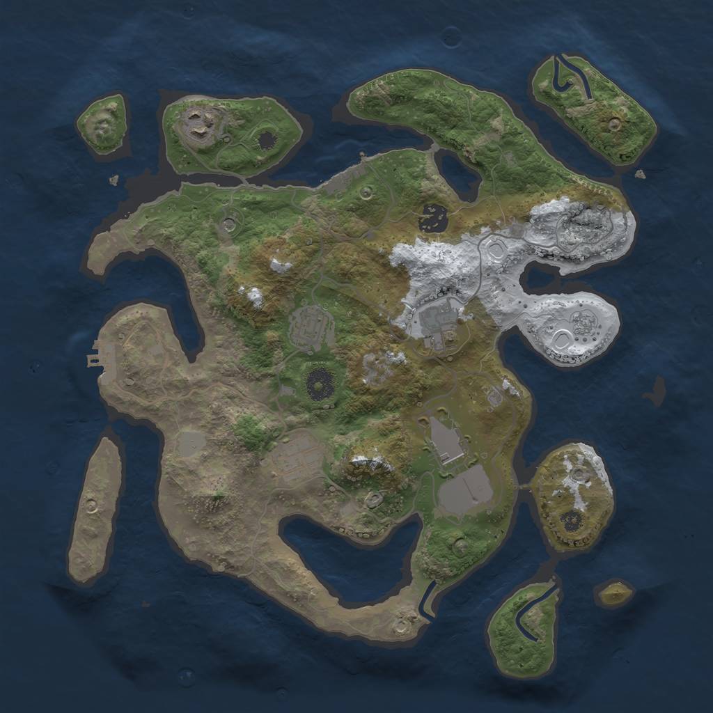 Rust Map: Procedural Map, Size: 3500, Seed: 11022022, 15 Monuments