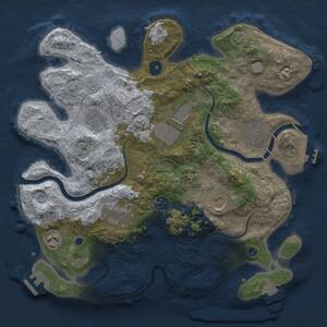 Thumbnail Rust Map: Procedural Map, Size: 3500, Seed: 1540698536, 14 Monuments