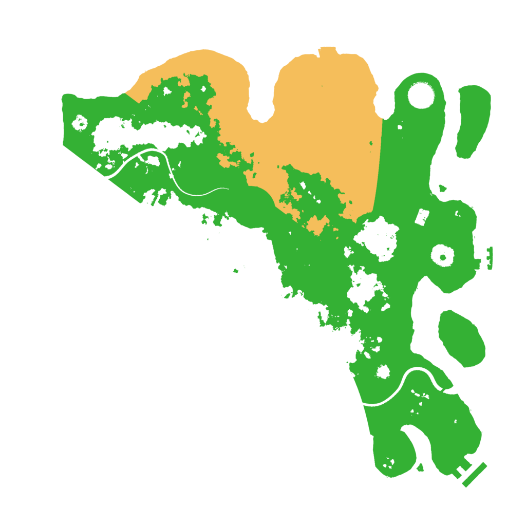 Biome Rust Map: Procedural Map, Size: 3500, Seed: 7077