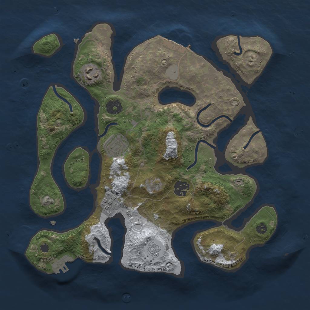 Rust Map: Procedural Map, Size: 3000, Seed: 2022007484, 12 Monuments