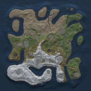 Thumbnail Rust Map: Procedural Map, Size: 3700, Seed: 1773761340, 20 Monuments