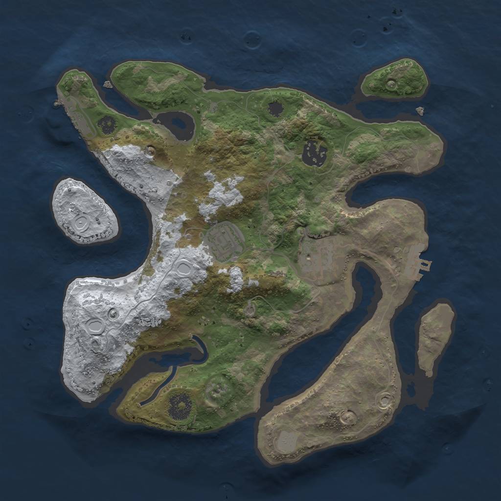 Rust Map: Procedural Map, Size: 2900, Seed: 240598, 10 Monuments