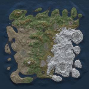 Thumbnail Rust Map: Procedural Map, Size: 4000, Seed: 3500, 18 Monuments