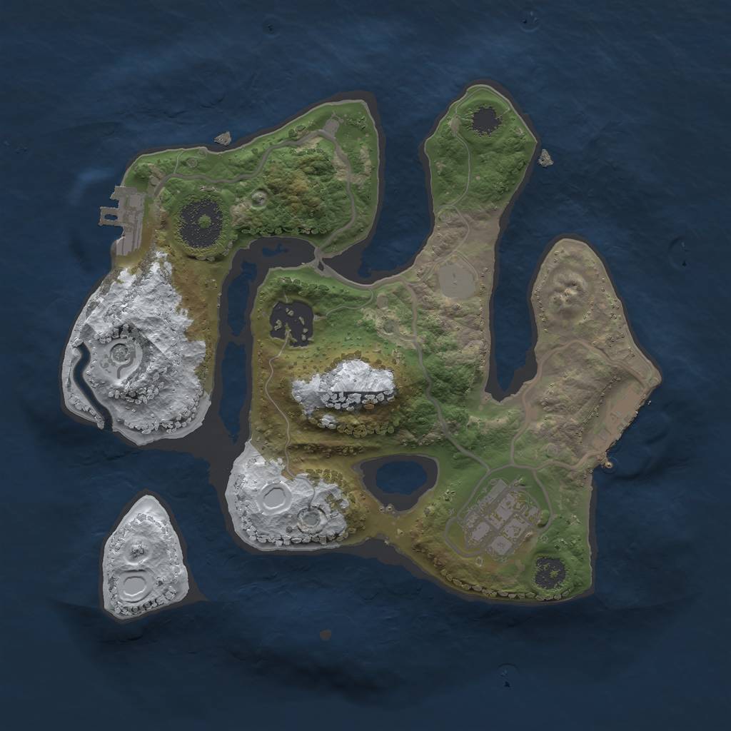 Rust Map: Procedural Map, Size: 2350, Seed: 79784565, 10 Monuments