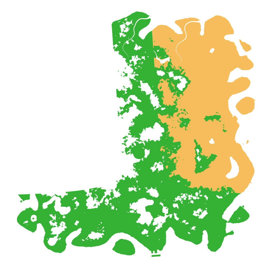 Biome Rust Map: Procedural Map, Size: 6000, Seed: 199990