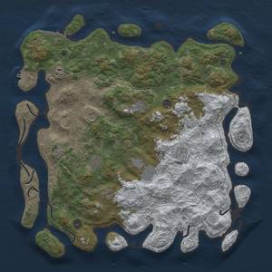 Thumbnail Rust Map: Procedural Map, Size: 4600, Seed: 33794, 18 Monuments