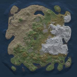 Thumbnail Rust Map: Procedural Map, Size: 4000, Seed: 6463098, 17 Monuments