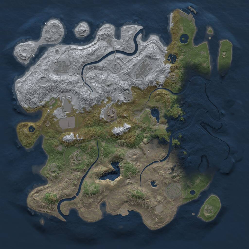 Rust Map: Procedural Map, Size: 4000, Seed: 65722331, 15 Monuments