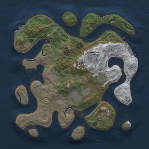 Thumbnail Rust Map: Procedural Map, Size: 3500, Seed: 69696969, 17 Monuments