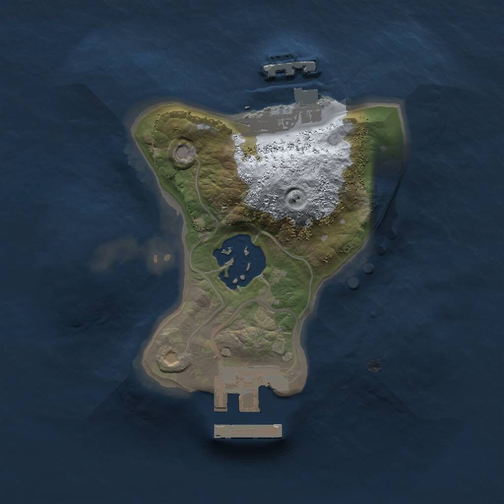 Rust Map: Procedural Map, Size: 1500, Seed: 1142514447, 4 Monuments