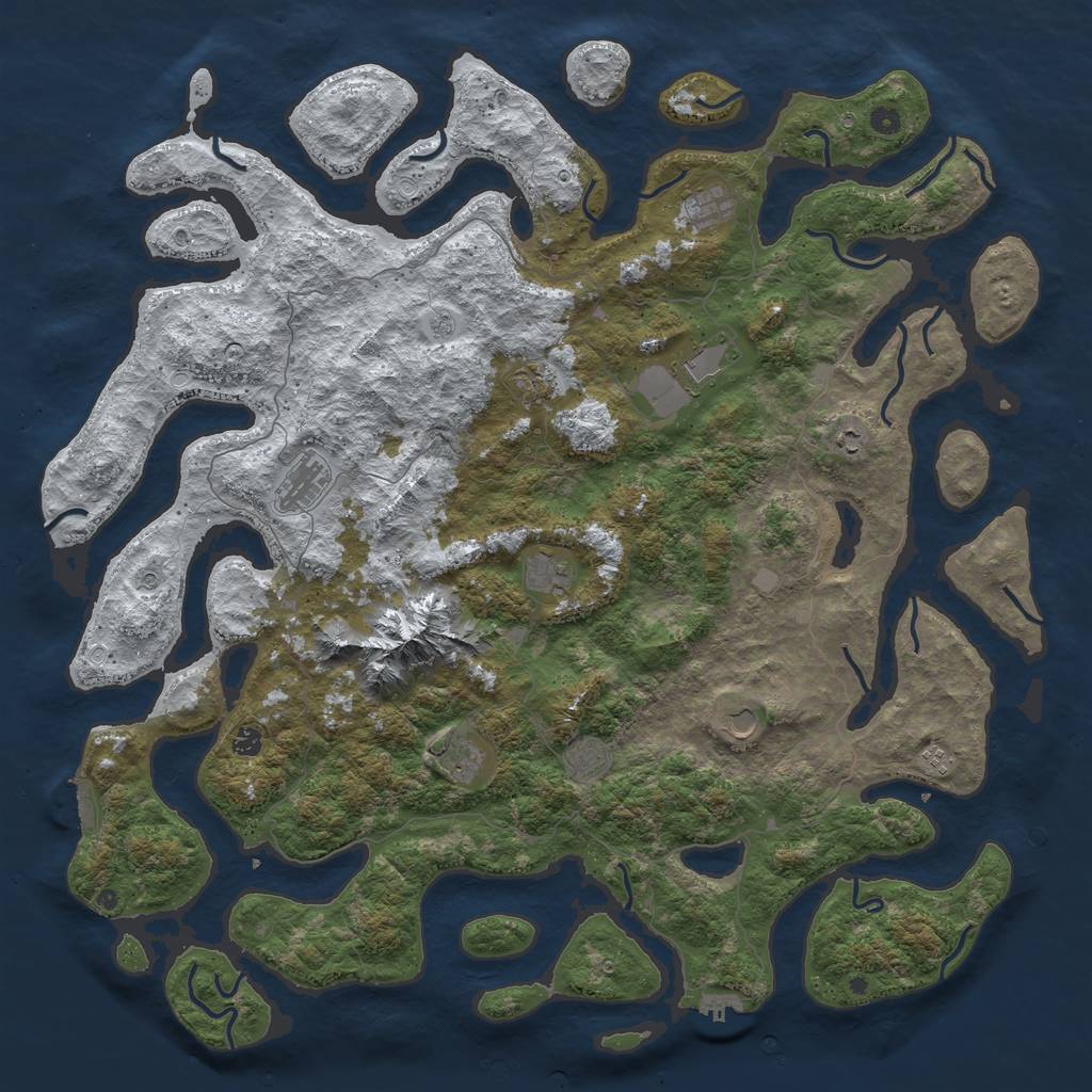 Rust Map: Procedural Map, Size: 5500, Seed: 88392, 20 Monuments