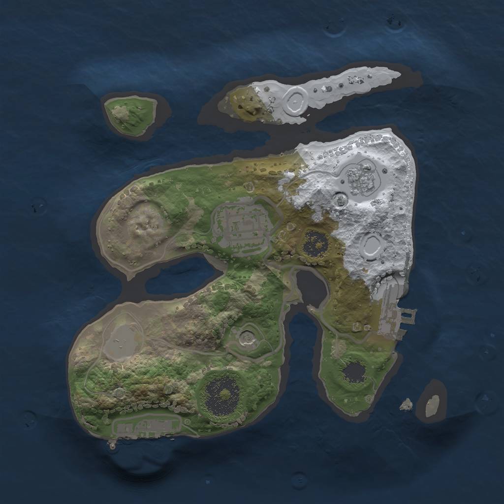 Rust Map: Procedural Map, Size: 2000, Seed: 310192036, 10 Monuments