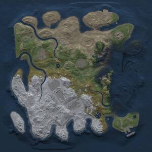 Thumbnail Rust Map: Procedural Map, Size: 3500, Seed: 3, 15 Monuments