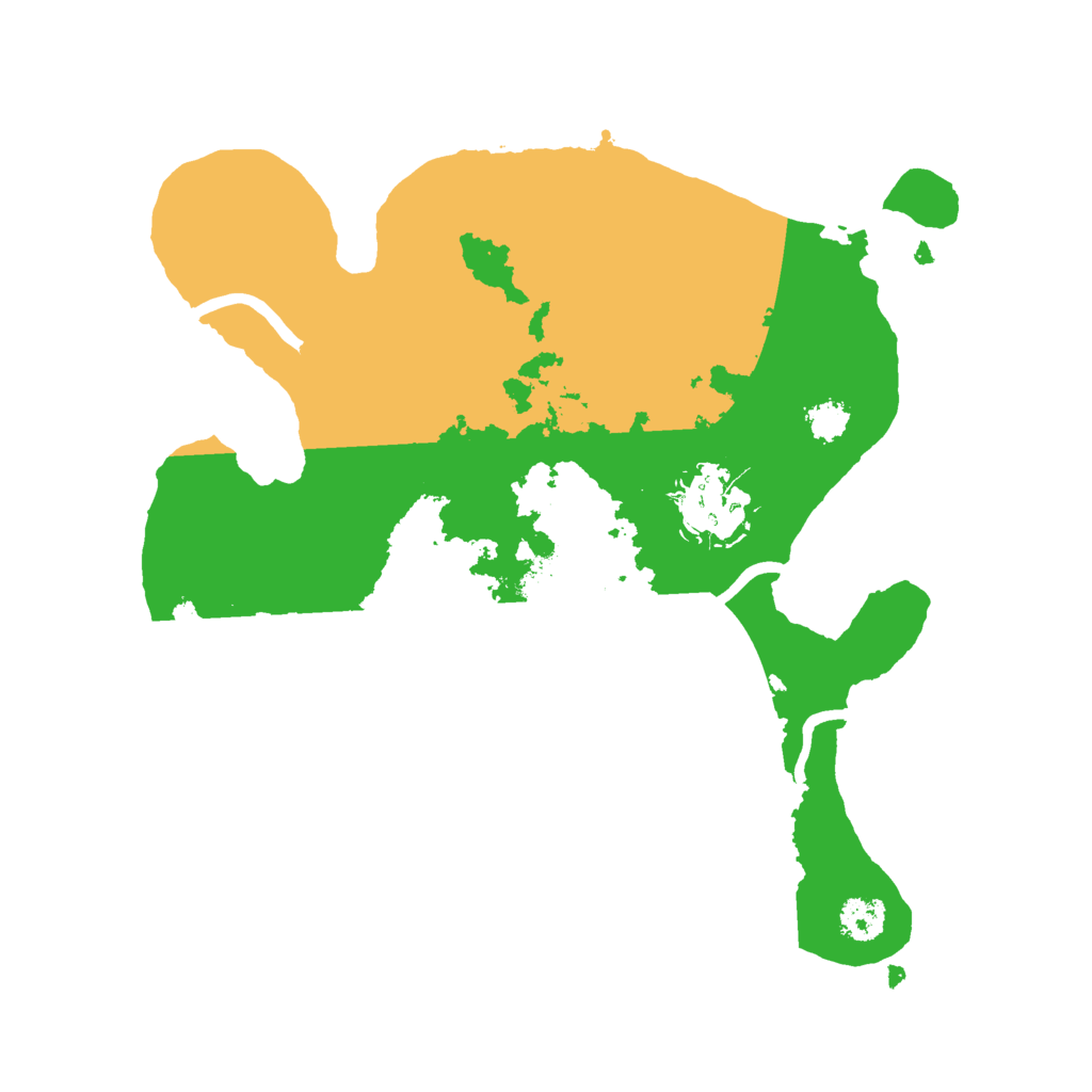 Biome Rust Map: Procedural Map, Size: 2500, Seed: 45165
