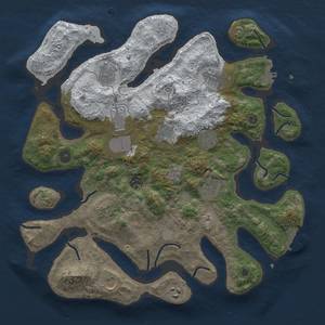 Thumbnail Rust Map: Procedural Map, Size: 3850, Seed: 496105799, 20 Monuments