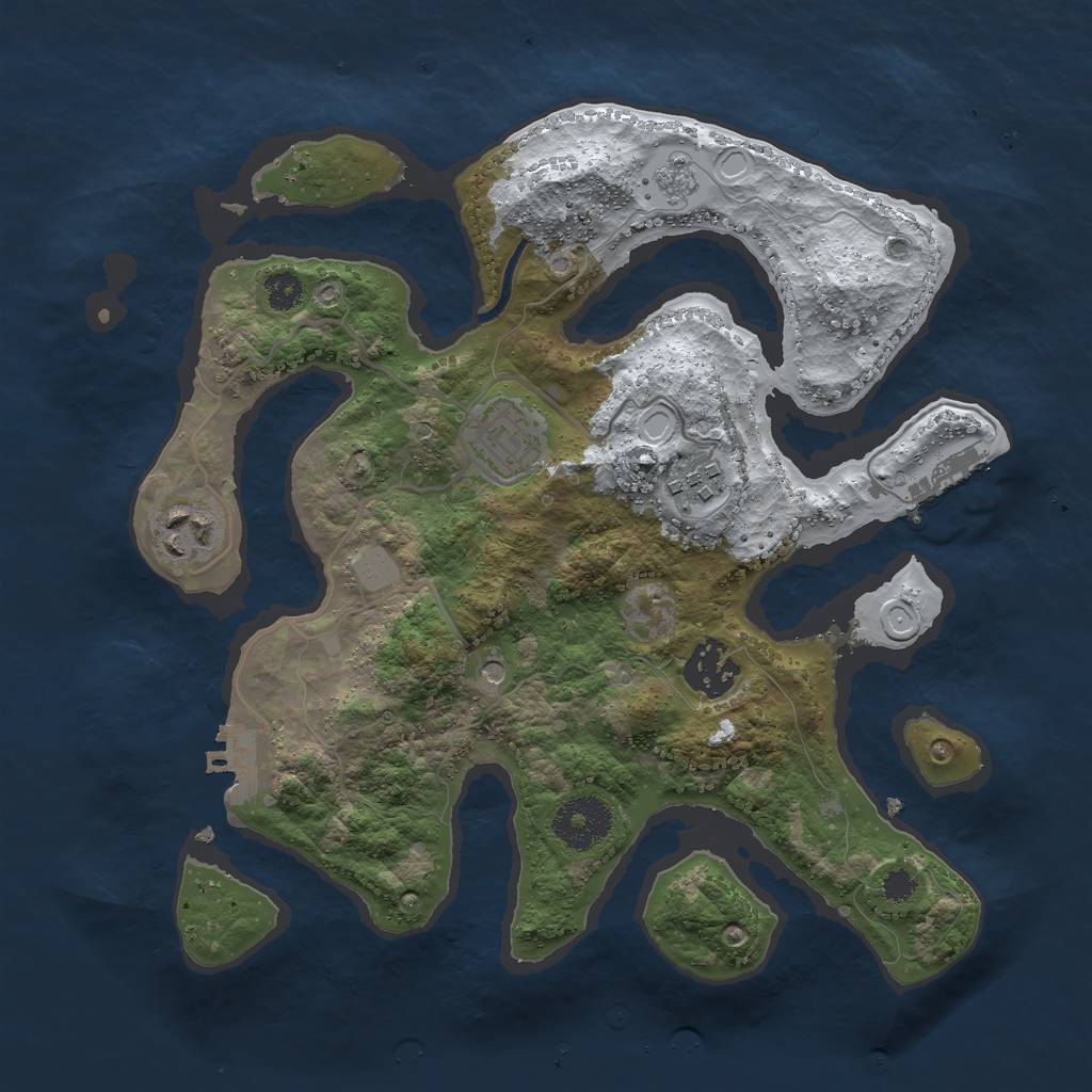 Rust Map: Procedural Map, Size: 3000, Seed: 13951, 13 Monuments