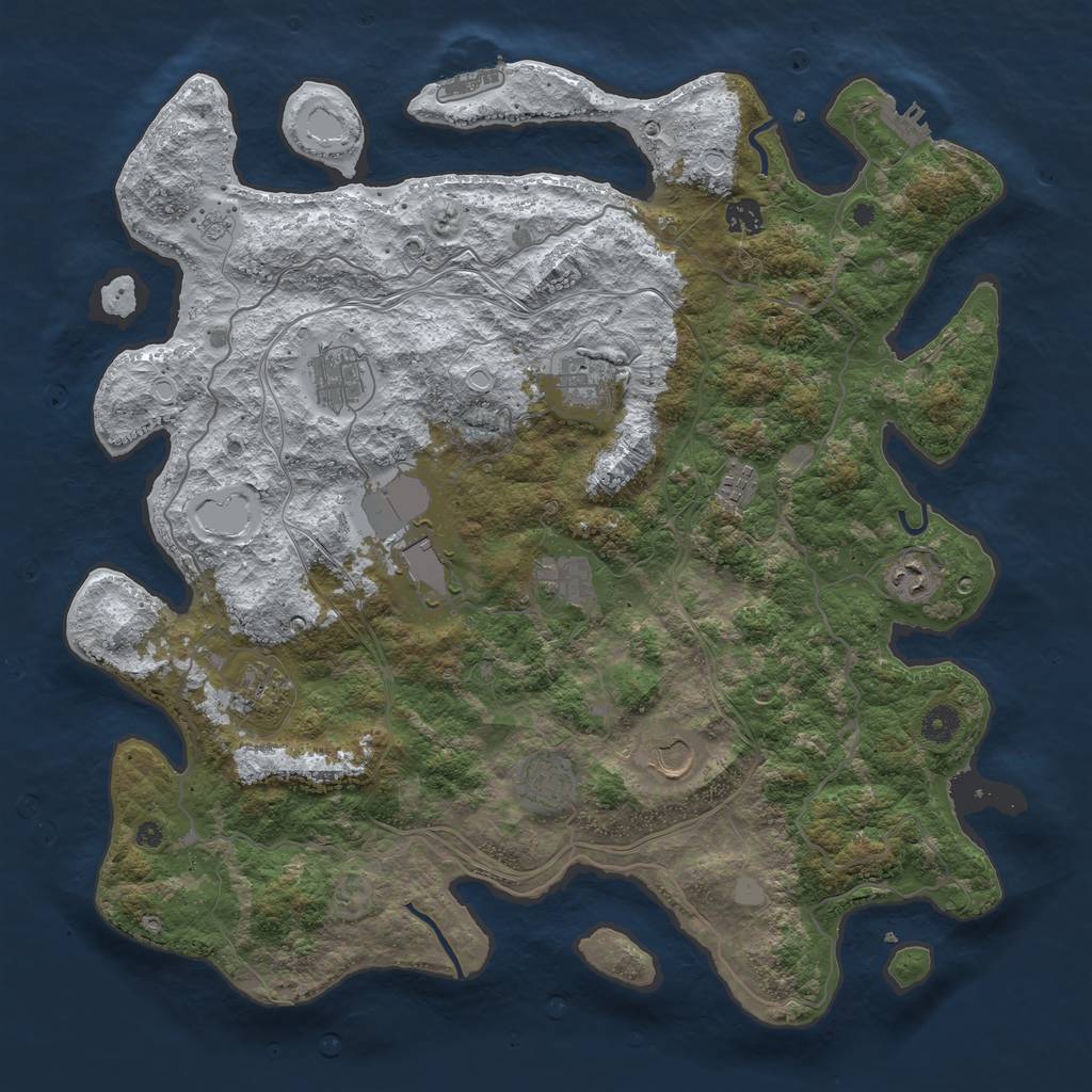 Rust Map: Procedural Map, Size: 4300, Seed: 176, 18 Monuments