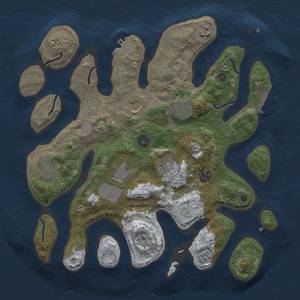 Thumbnail Rust Map: Procedural Map, Size: 3500, Seed: 1475580209, 17 Monuments