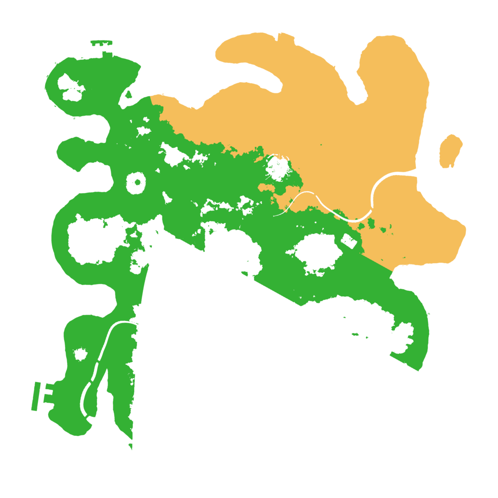 Biome Rust Map: Procedural Map, Size: 3500, Seed: 4290652