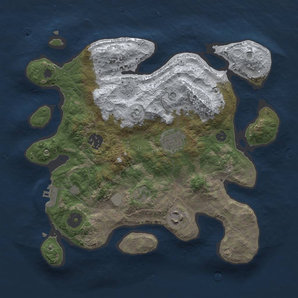 Rust Map: Procedural Map, Size: 3000, Seed: 10287, 11 Monuments