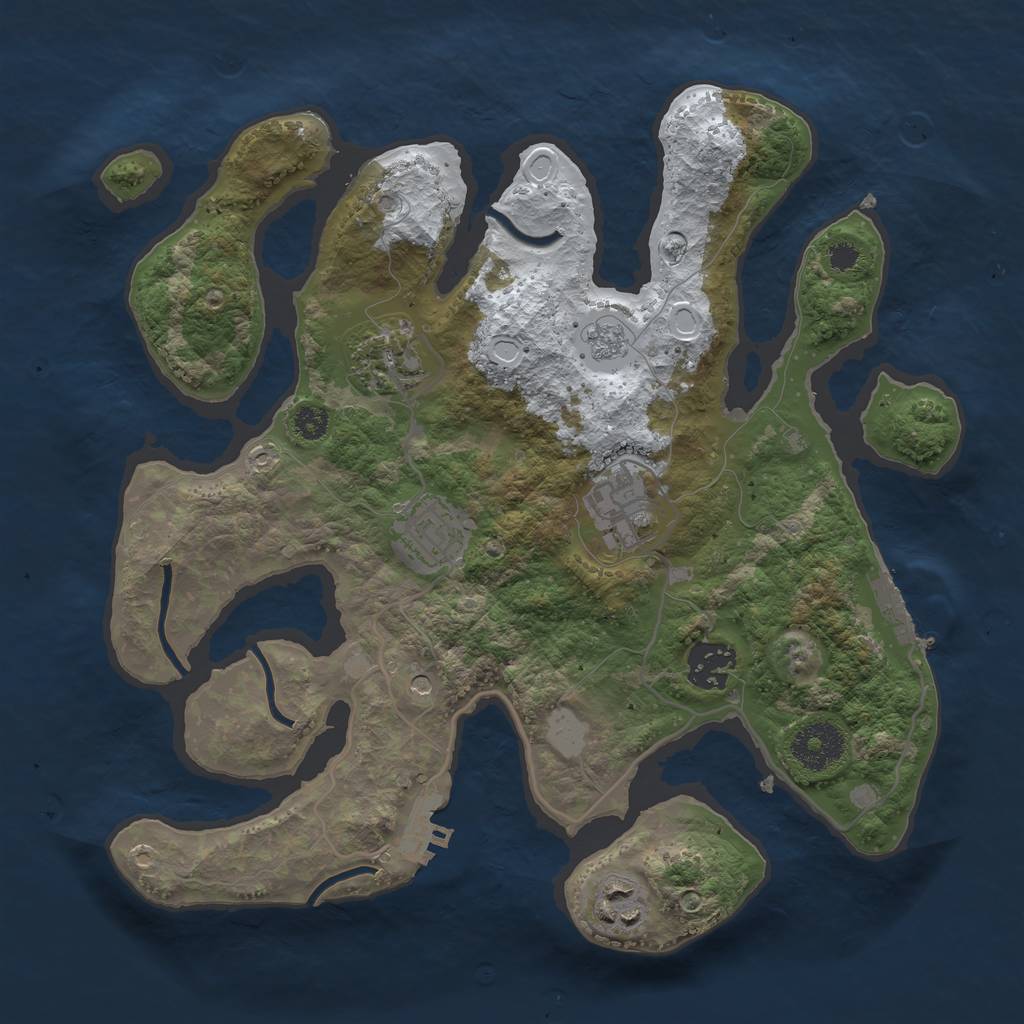 Rust Map: Procedural Map, Size: 3100, Seed: 151502, 14 Monuments
