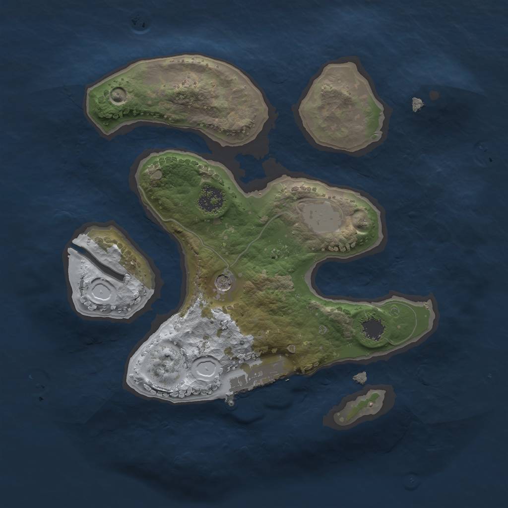 Rust Map: Procedural Map, Size: 2000, Seed: 17656, 7 Monuments