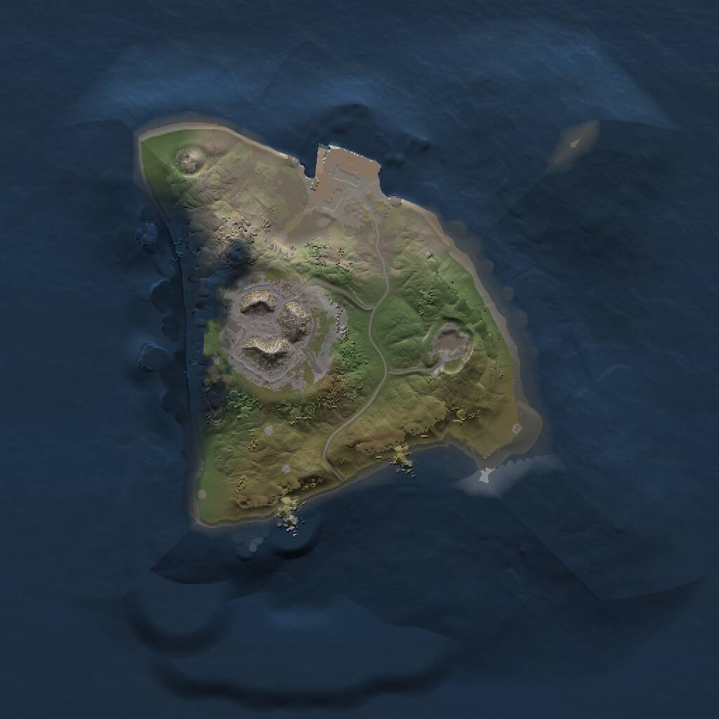 Rust Map: Procedural Map, Size: 1300, Seed: 2234, 2 Monuments