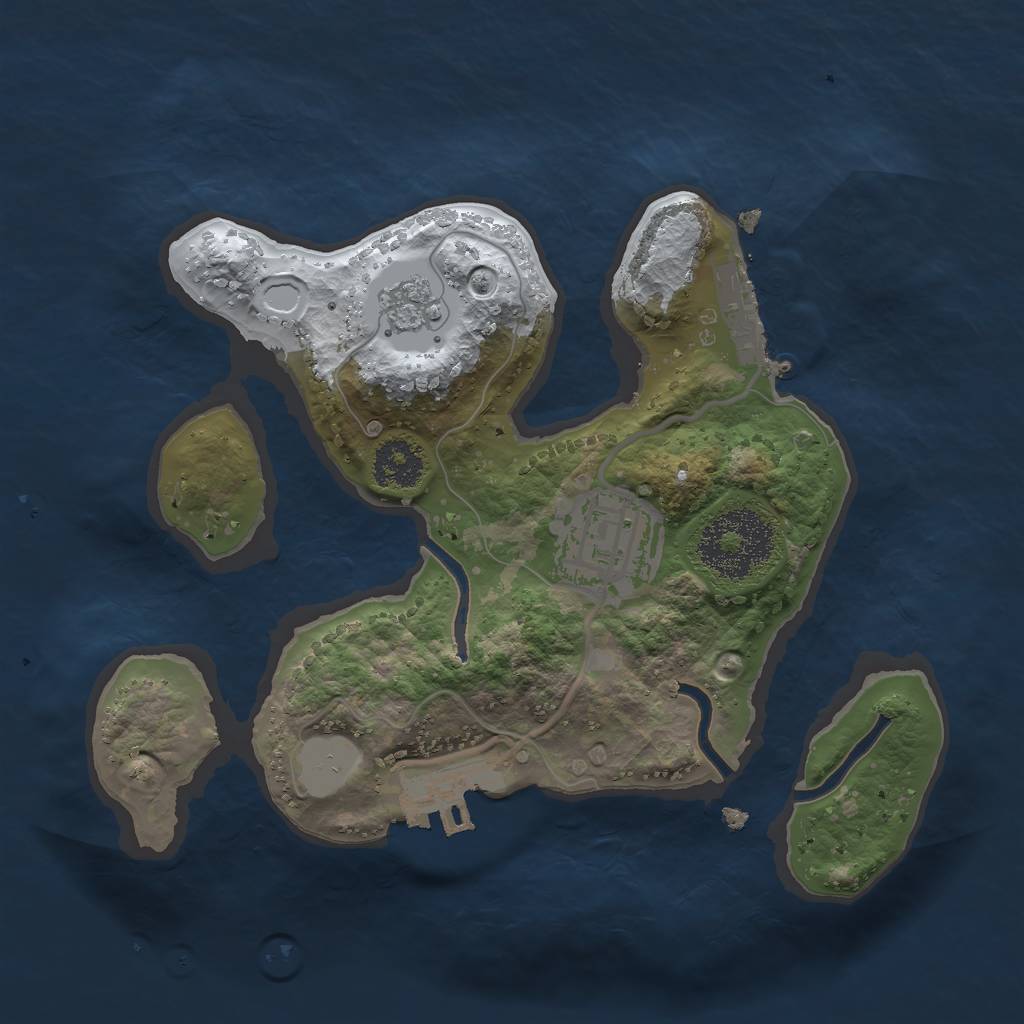 Rust Map: Procedural Map, Size: 2133, Seed: 93121436, 9 Monuments