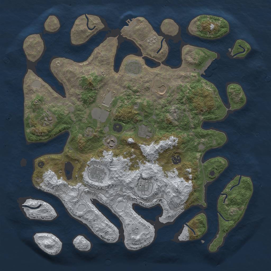 Rust Map: Procedural Map, Size: 4250, Seed: 5790, 19 Monuments