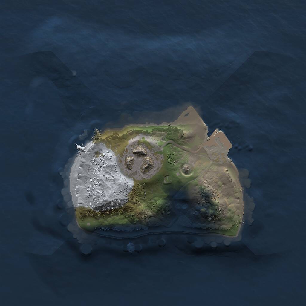 Rust Map: Procedural Map, Size: 1500, Seed: 1734869806, 2 Monuments