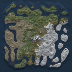 Thumbnail Rust Map: Procedural Map, Size: 5000, Seed: 10, 20 Monuments