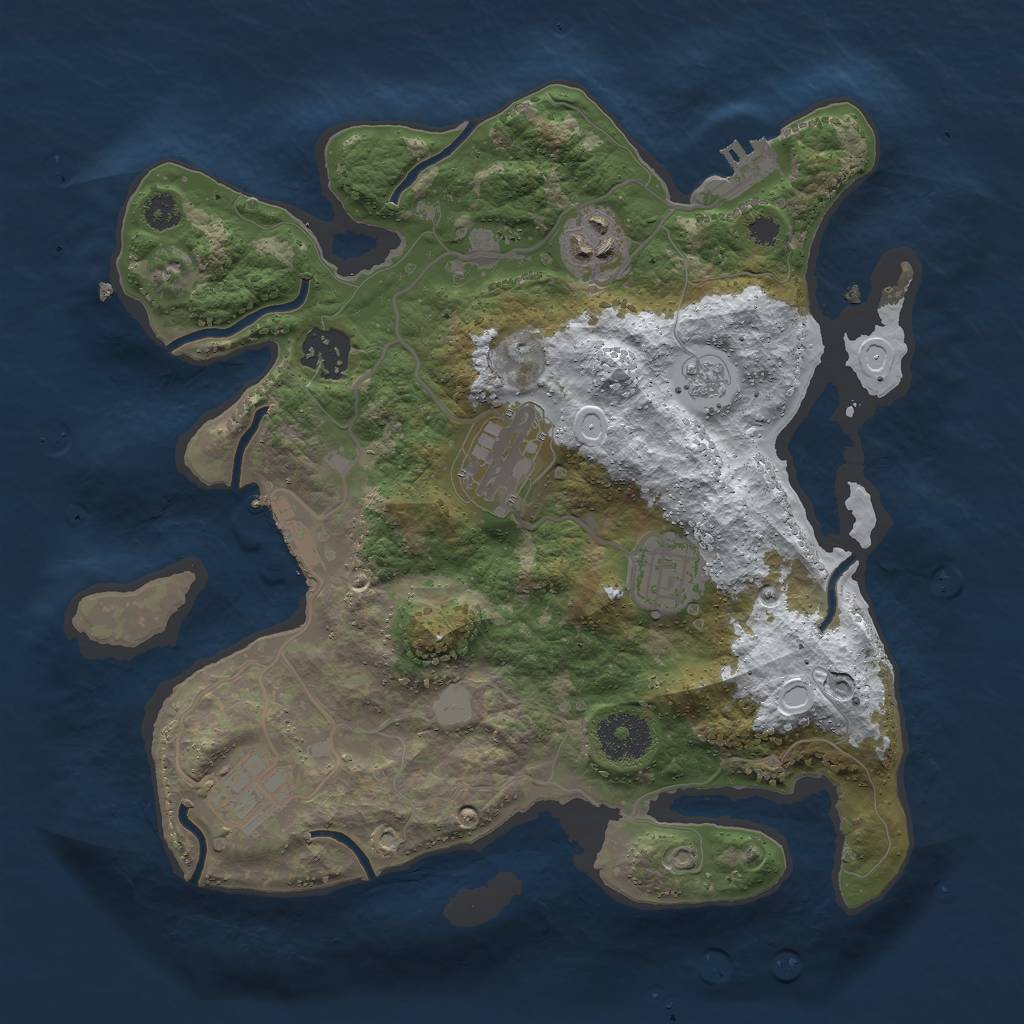 Rust Map: Procedural Map, Size: 3010, Seed: 1337, 13 Monuments