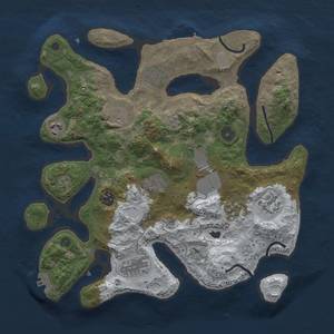 Thumbnail Rust Map: Procedural Map, Size: 3500, Seed: 898458718, 18 Monuments