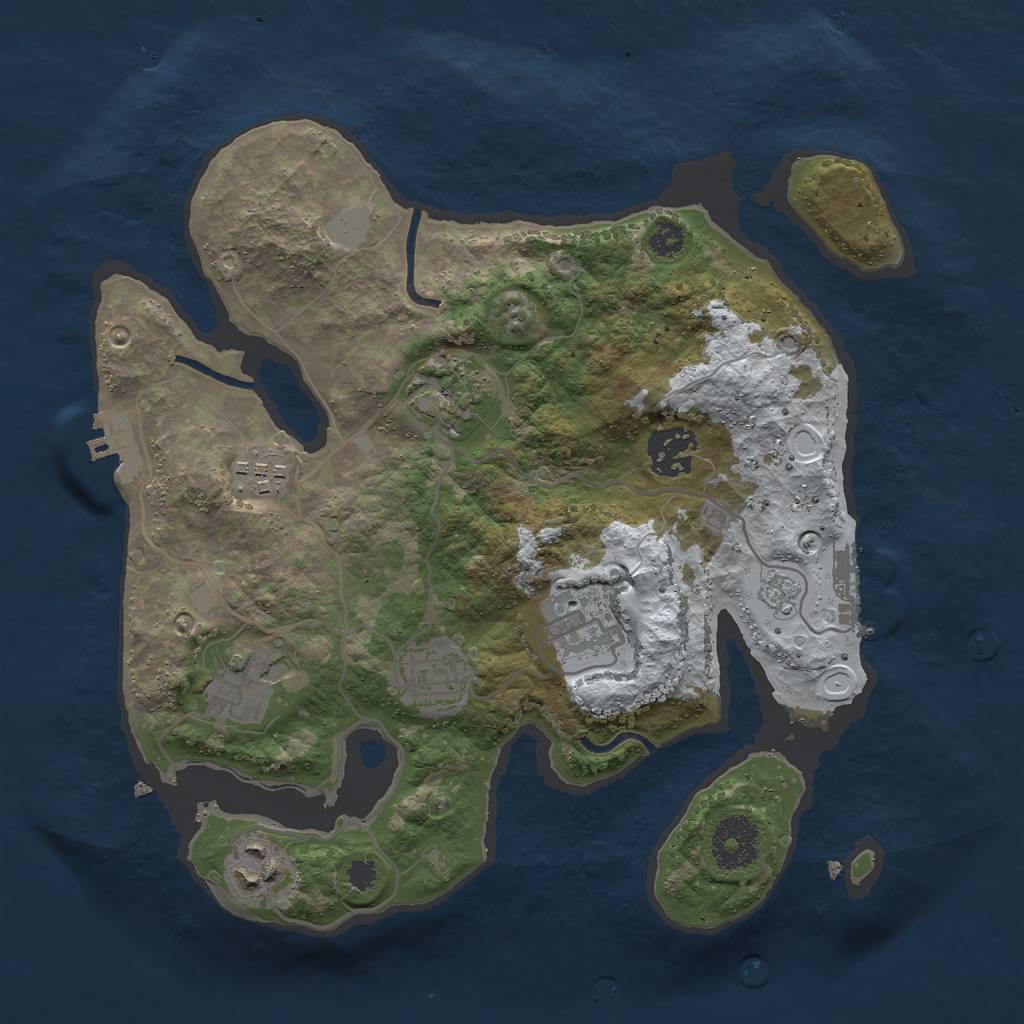 Rust Map: Procedural Map, Size: 3000, Seed: 159162, 15 Monuments