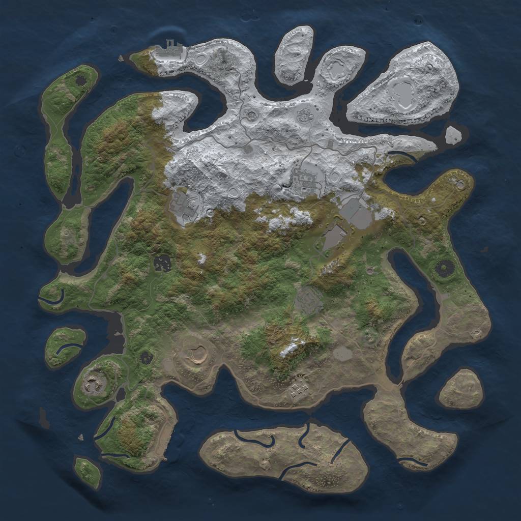 Rust Map: Procedural Map, Size: 4250, Seed: 13927, 17 Monuments