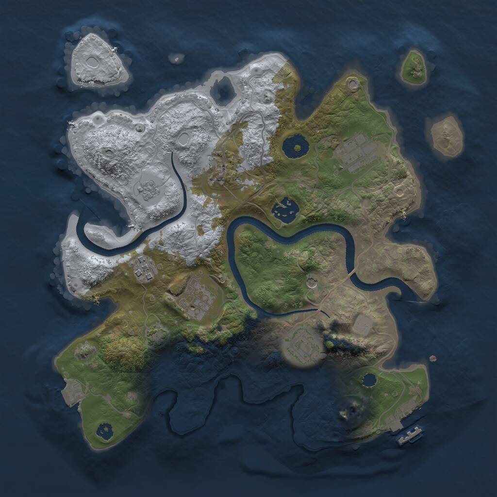 Rust Map: Procedural Map, Size: 3000, Seed: 170, 11 Monuments