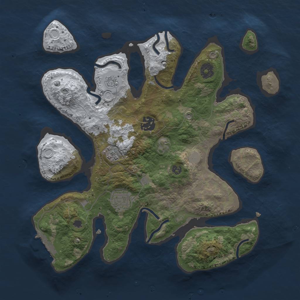 Rust Map: Procedural Map, Size: 3000, Seed: 170, 10 Monuments