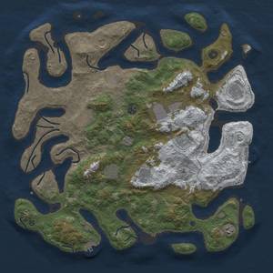 Thumbnail Rust Map: Procedural Map, Size: 4500, Seed: 50500, 19 Monuments