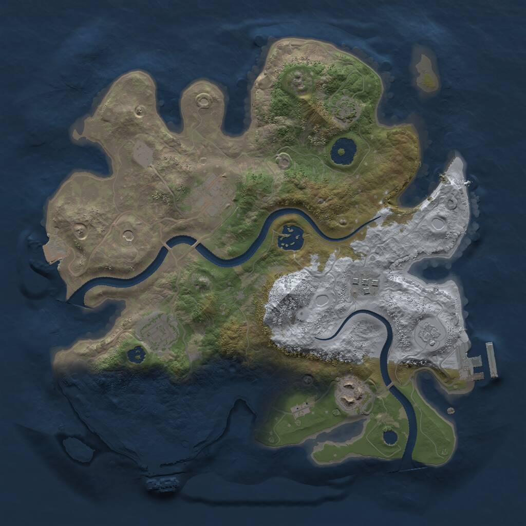 Rust Map: Procedural Map, Size: 3000, Seed: 1479074022, 11 Monuments