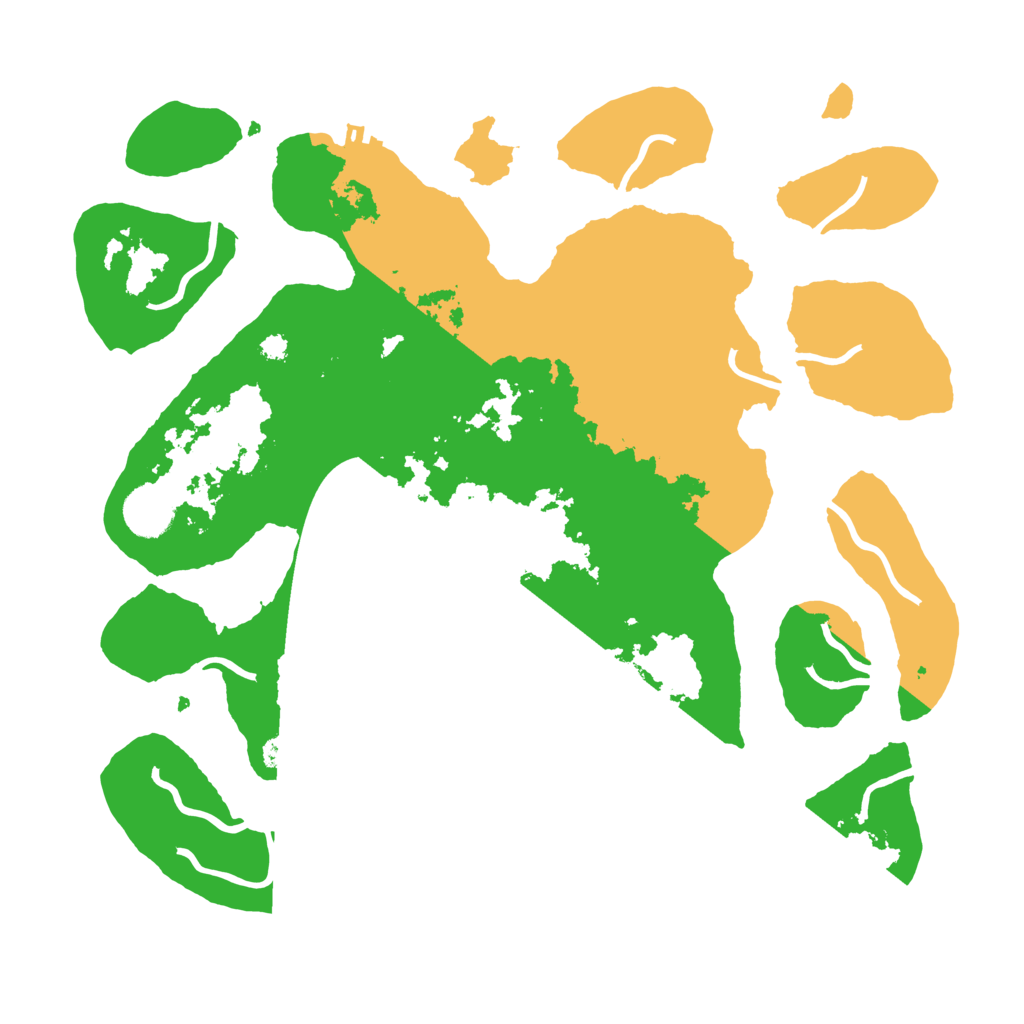 Biome Rust Map: Procedural Map, Size: 3550, Seed: 163084