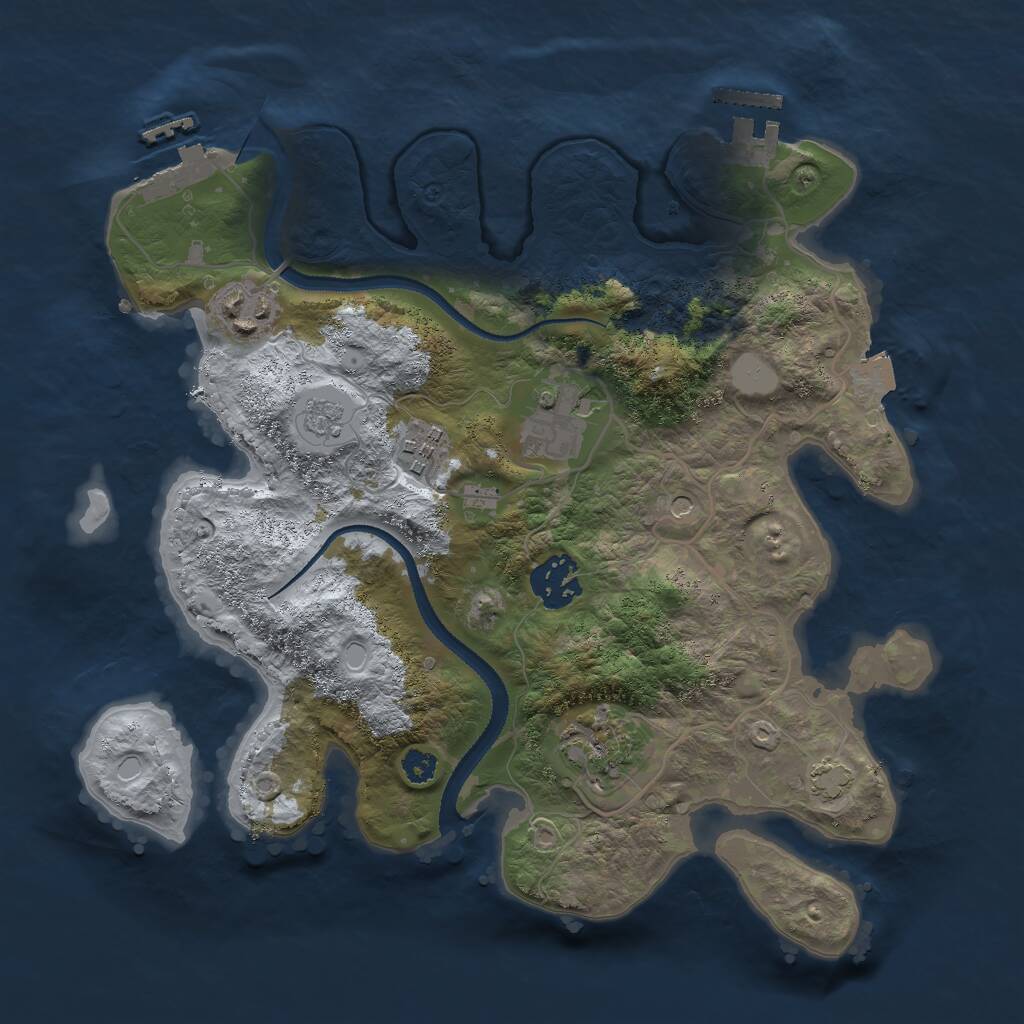 Rust Map: Procedural Map, Size: 3000, Seed: 67755415, 11 Monuments
