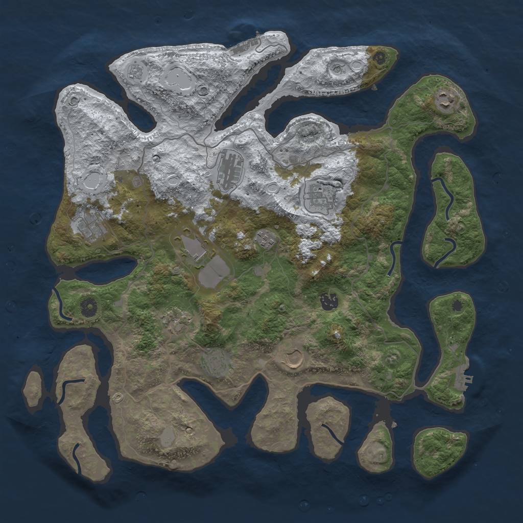 Rust Map: Procedural Map, Size: 4250, Seed: 1103, 19 Monuments