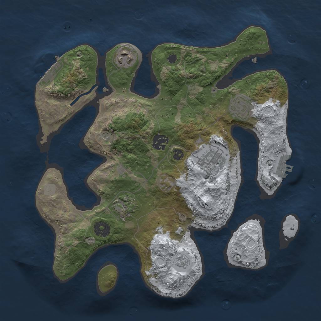 Rust Map: Procedural Map, Size: 3000, Seed: 700186, 14 Monuments